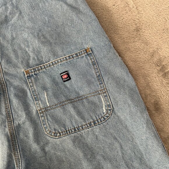 Vintage Unionbay Shortalls Women's MEDIUM Overalls Shorts Denim 90s Y2K - Picture 8 of 9